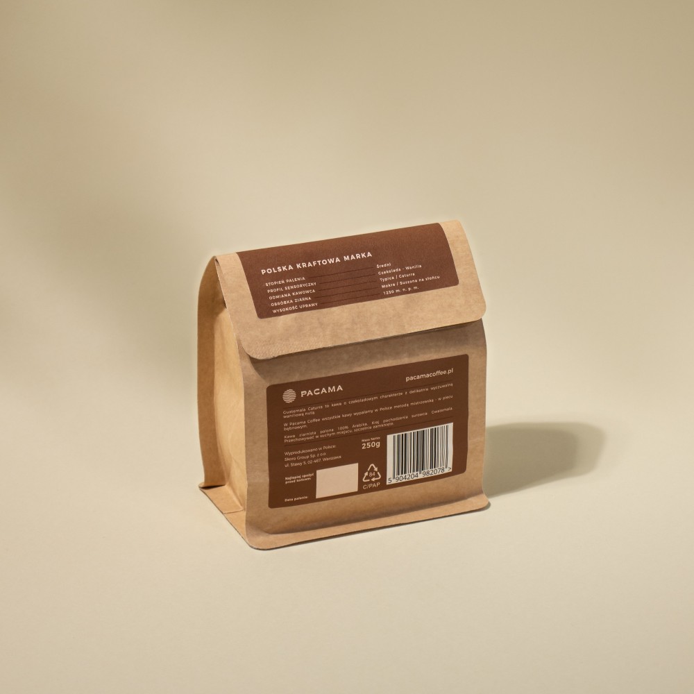 Kawa ziarnista Arabica Speciality Pacama Coffee Guatemala Caturra 250 g