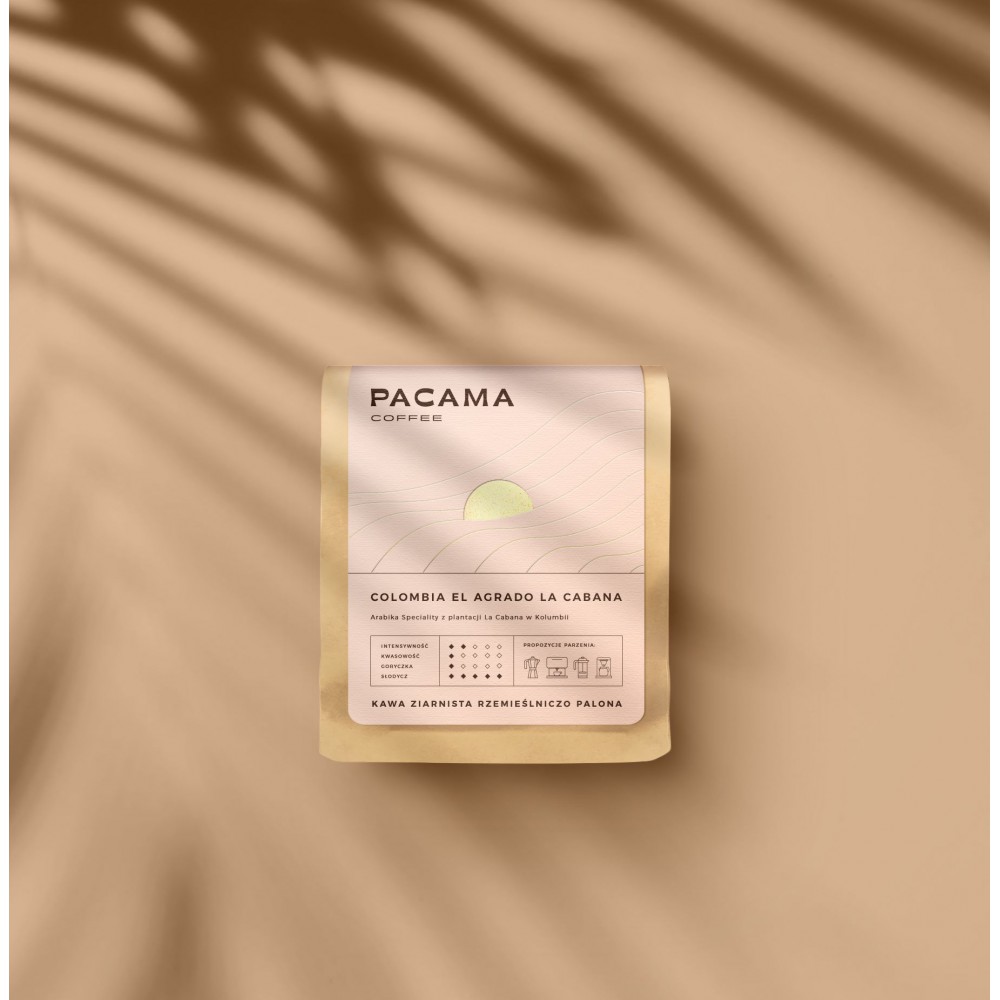 Kawa ziarnista jasno palona Arabica Speciality Pacama Coffee Colombia - El Agrado La Cabana SCA 87,5 250 g