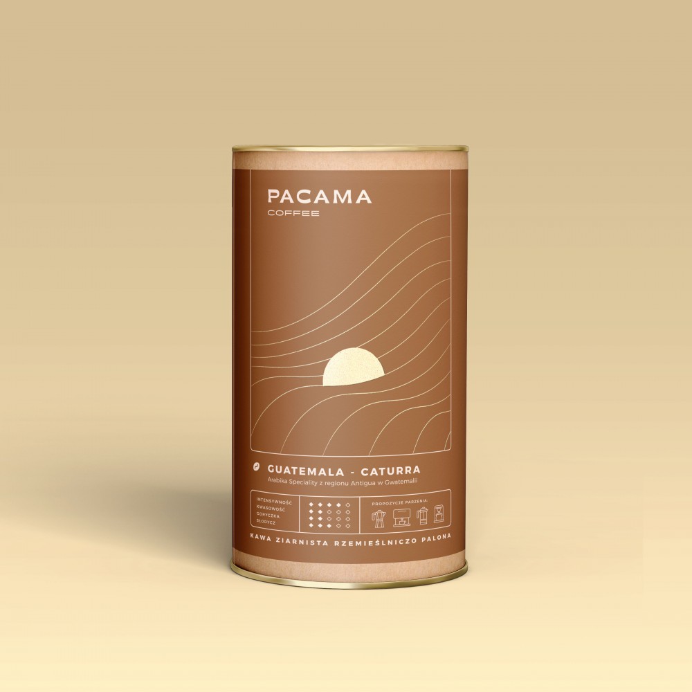 Kawa ziarnista Arabica Speciality Pacama Coffee Guatemala Caturra 200 g puszka