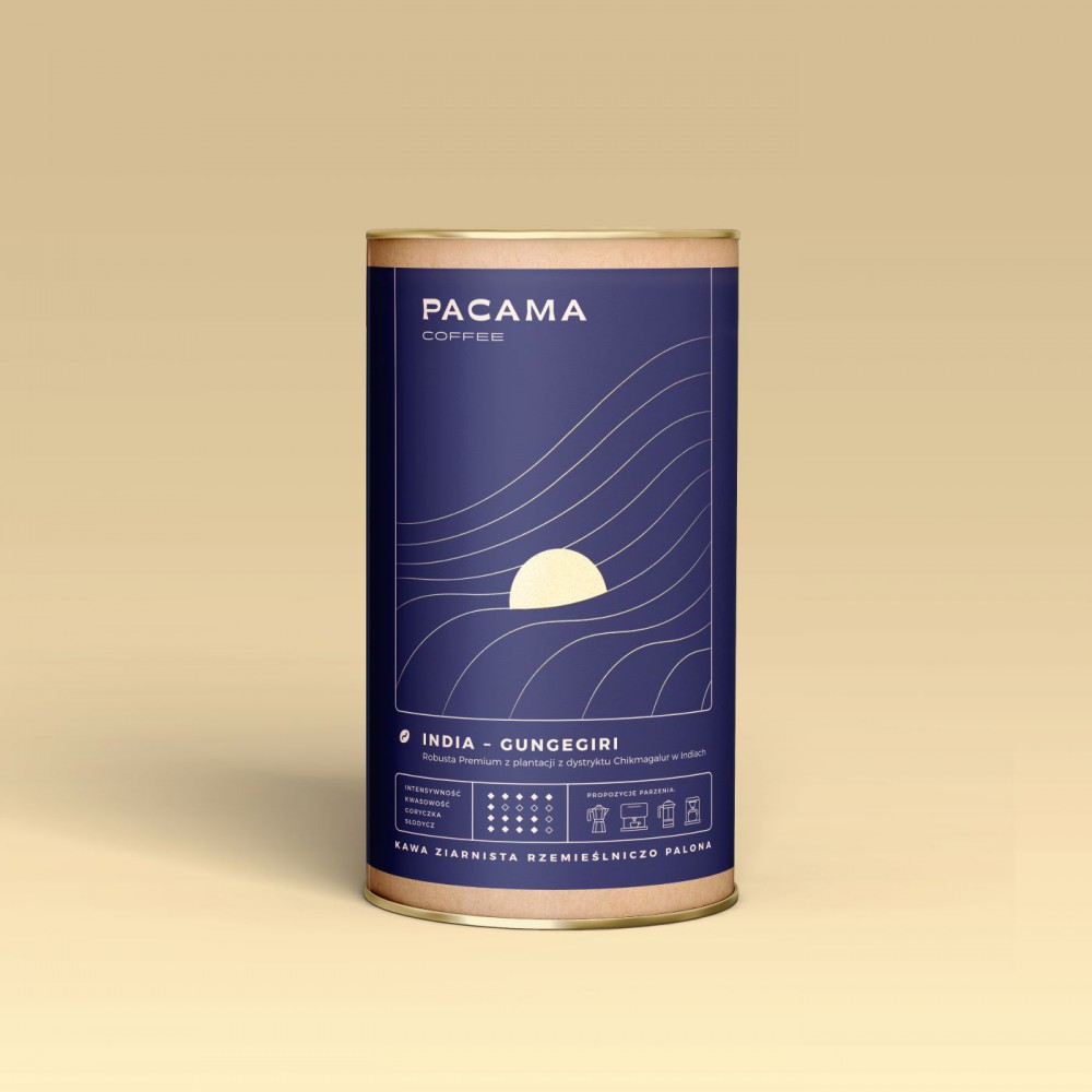 Kawa ziarnista Pacama Coffee 100% Robusta Premium India - Gungegiri 200 g puszka