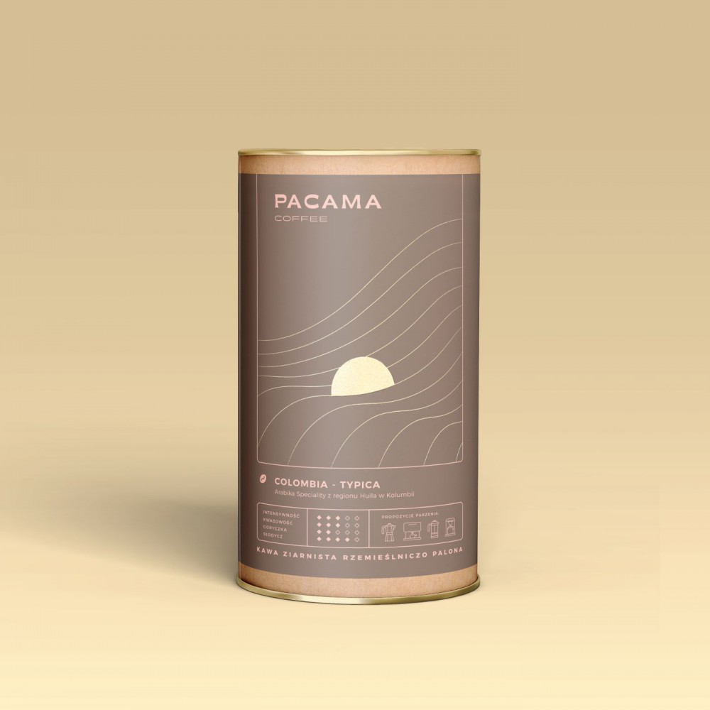 Kawa ziarnista Arabica Speciality Pacama Coffee Colombia - Typica 200g puszka