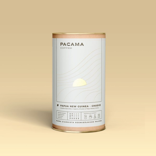 Kawa ziarnista jasno palona Arabica Speciality Pacama Coffee Papua New Guinea - Chuave SCA 84 200 g puszka