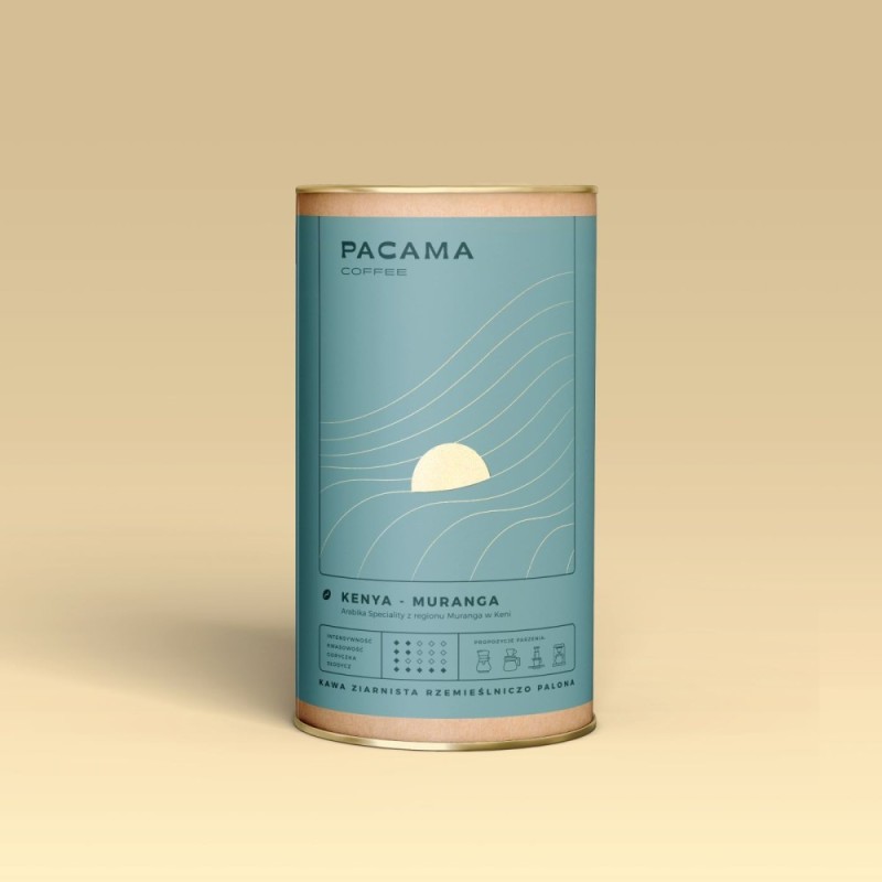 Kawa ziarnista jasno palona Arabica Speciality Pacama Coffee Kenya Muranga SCA 88 200g puszka