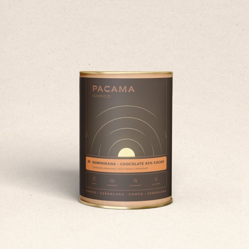 Czekolada Pacama Choco Dominicana 82 % kakao 200g puszka