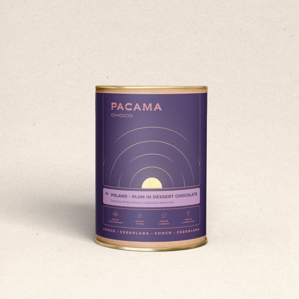 Śliwka w deserowej czekoladzie Pacama Choco 200g puszka