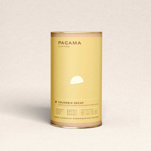 Kawa bezkofeinowa Colombia - Decaf 100% Arabica Specialty Swiss Water - świeżo palona - prosto z palarni kawy 200g puszka