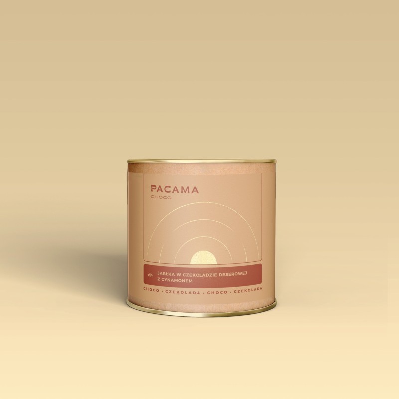 Jabłka w czekoladzie deserowej z cynamonem Pacama Choco 150g puszka