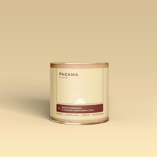 Orzechy nerkowca w mlecznej czekoladzie z chili Pacama Choco 150g puszka