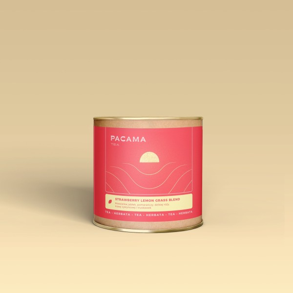 Herbata Pacama Tea Strawberry Lemon Grass Blend 100g puszka 2